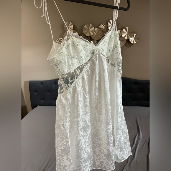 For Love & Lemons Baby’s Breath Slip Dress in Ivory - Picture 11 of 14